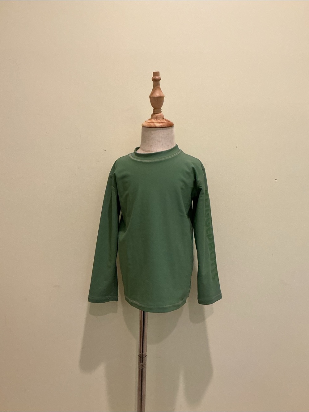 Kids Green Long-Sleeve Swim Rashguard